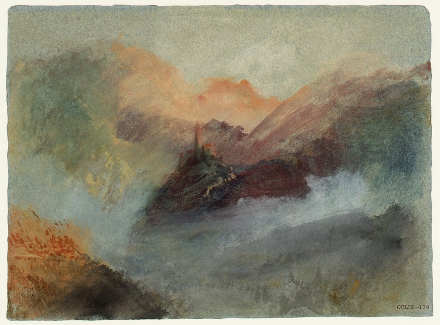 "Joseph Mallord William Turner. Burg Treis, c.1839 Gouache and watercolour on paper Tate
Photo: © Tate"