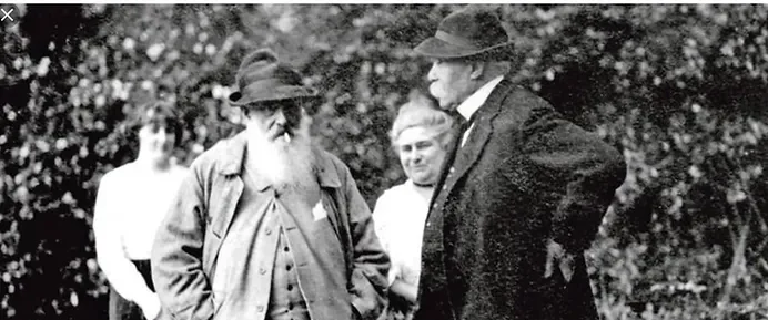 Photo de Claude Monet et de Georges Clemenceau à Giverny