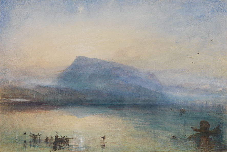 Joseph Mallord William Turner. Le Rigi bleu, lever de soleil, 1842 Aquarelle sur papier Tate
Photo : © Tate
