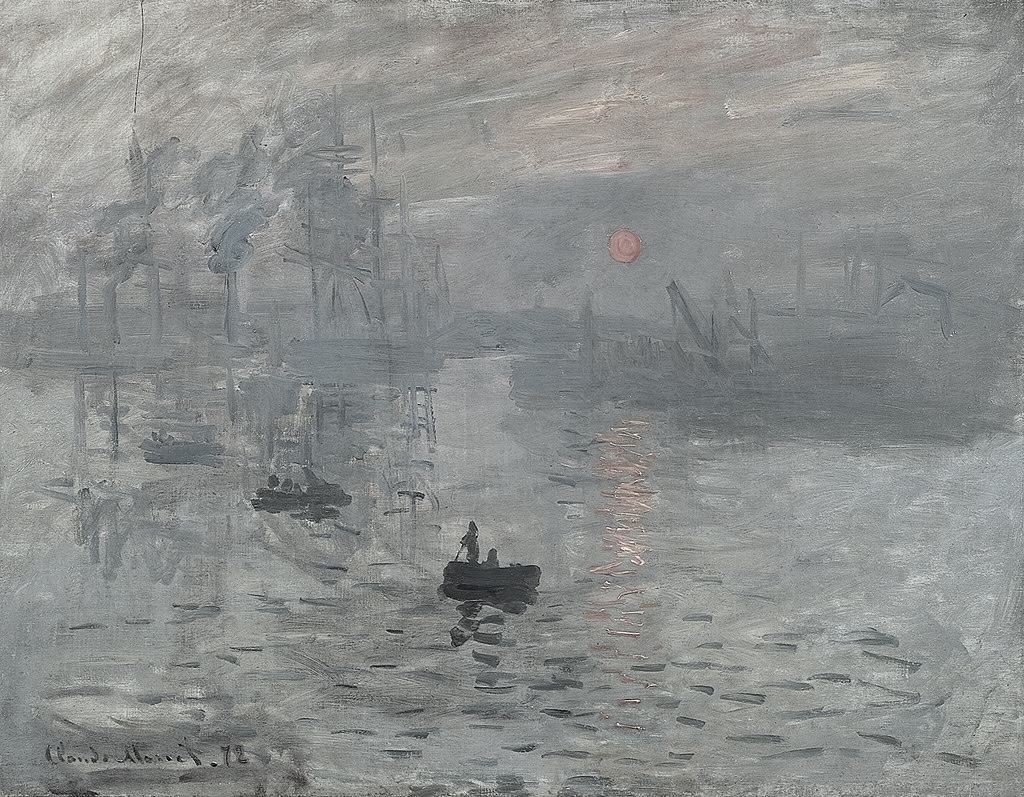 Claude Monet "Impression soleil levant" (version achromatique atténuée) 1872 Musée Marmottan Monet