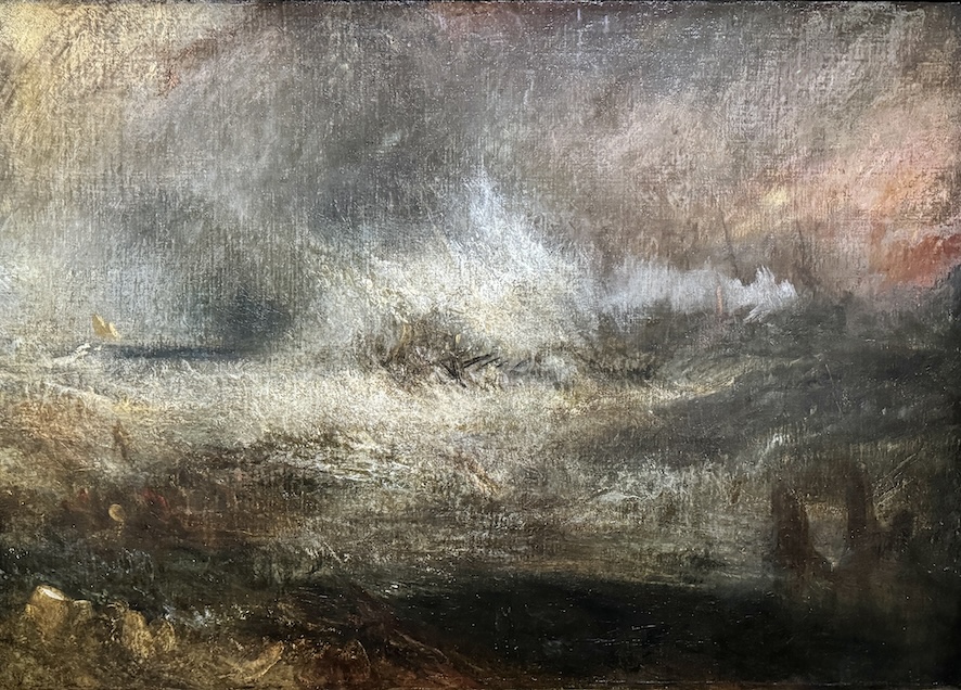 William Turner. Tempête en mer avec épave en feu. Vers 1835-1840. London Tate