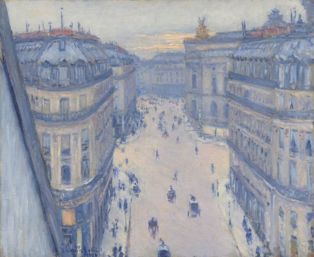 Gustave Caillebotte, Rue Halévy, Vue du 6ème étage, 1878 © Collection Hasso Plattner 