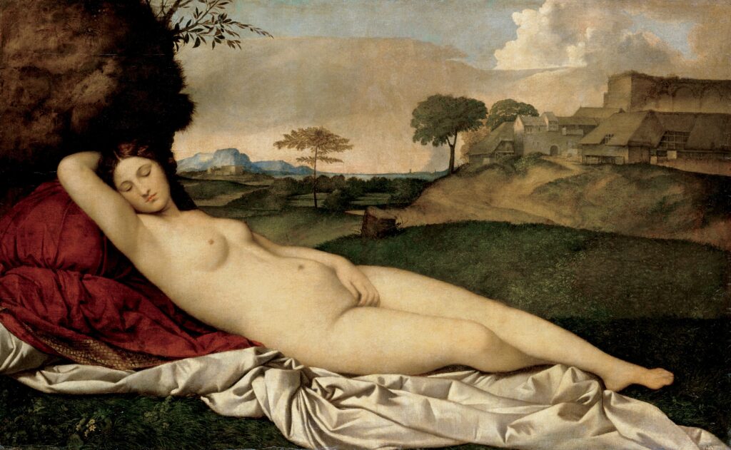 Vénus endormie de Gorgione et Titien.