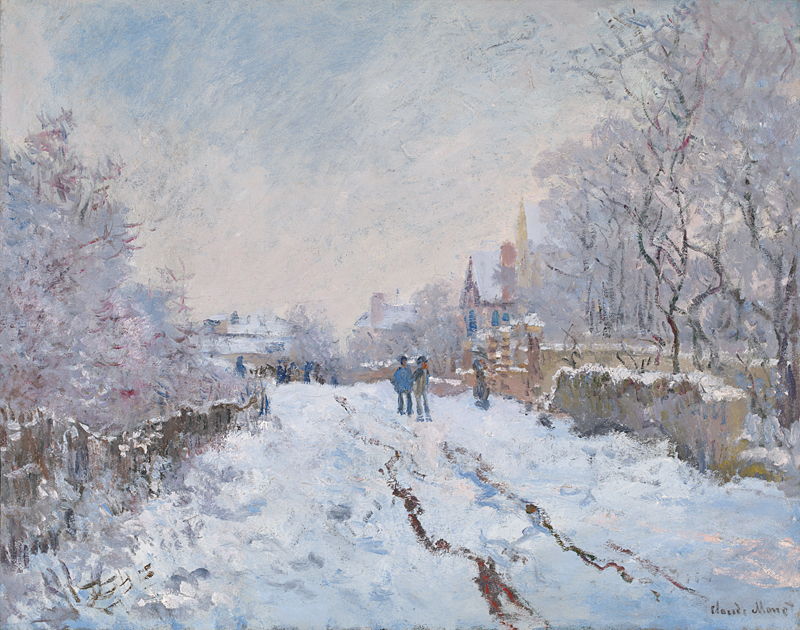 Claude Monet Scène de neige à Argenteuil 1875